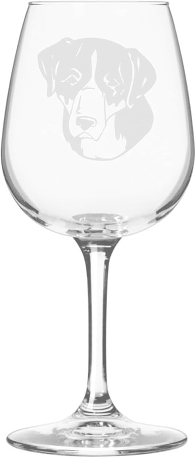 Etched Laser Art Greater Swiss Mountain (Alternate) Personalized Dog Themed Etched 12.75oz Wine Glass Custom Dog Breed Wine Glasses for Pet Lovers, Personalized Birthday Gift for Men & Women