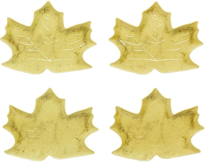 Set of 4 Appetizer Plates - Fall Leaves