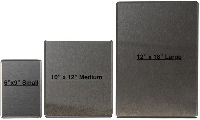 RiversEdge Stainless Steel Prep Board 12 x 18 with Formed Edges, Large Size, Made in USA