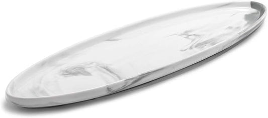 Yedi YCC769, 16'' Porcelain Narrow Oval Dish, Ceramic Fish Plate, Bone China Appetizer Platter, Boat Bowl