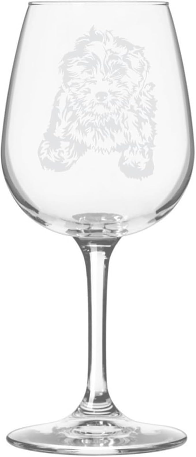 Lhasa Apso Dog Personalized Custom Themed Etched All Purpose 12.75oz Wine Glass