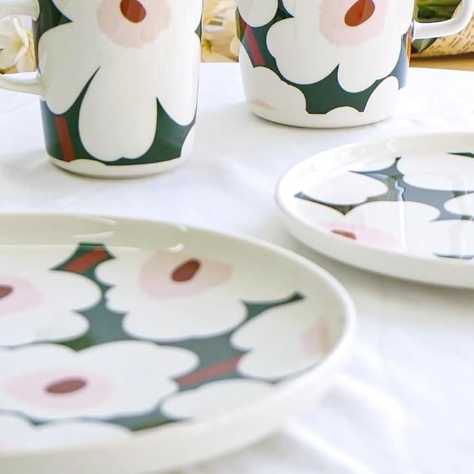 ULTRAWAVE Dinner Plate Simple Ceramic Green Bottom Dinner Plate Breakfast Plate Ceramic Tableware Dish Plates