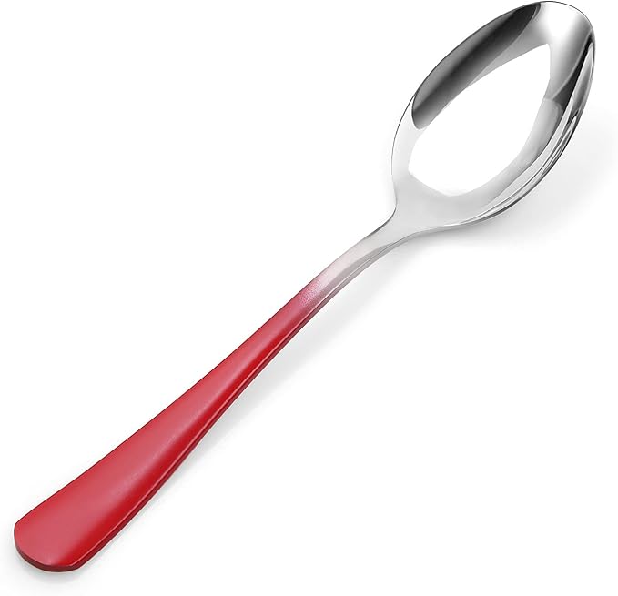 Silverware Set, Bysta 20-Piece Stainless Steel Flatware Set, Kitchen Utensil Set Service for 4, Tableware Cutlery Set for Home and Restaurant, Mirror Polished, Dishwasher Safe (Gradient Red)