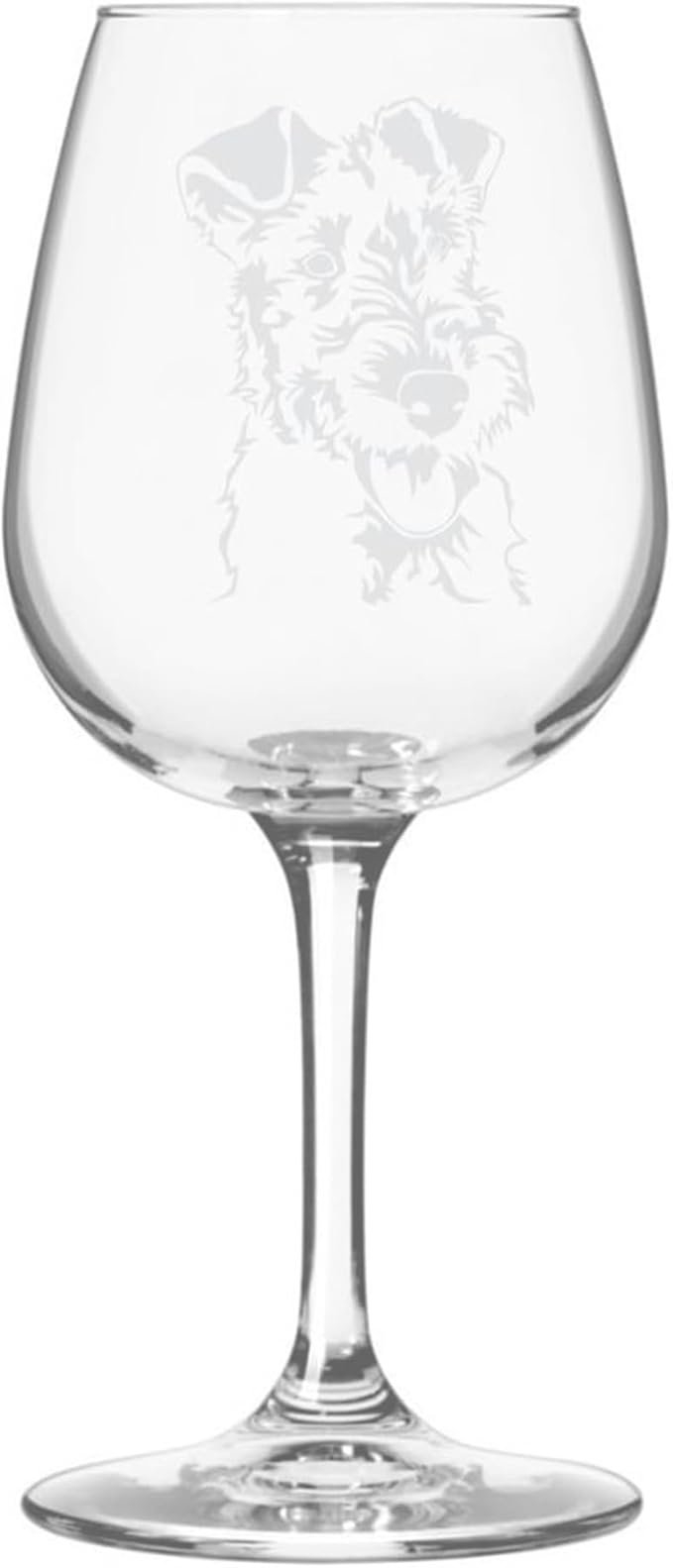 Etched Laser Art Personalized Dog Themed Etched Wine Glass - Custom Dog Breed Wine Glasses, Ideal for Pet Lover, Personalized Birthday Gift for Men & Women - Wire Fox Terrier Customized, 12.75 oz
