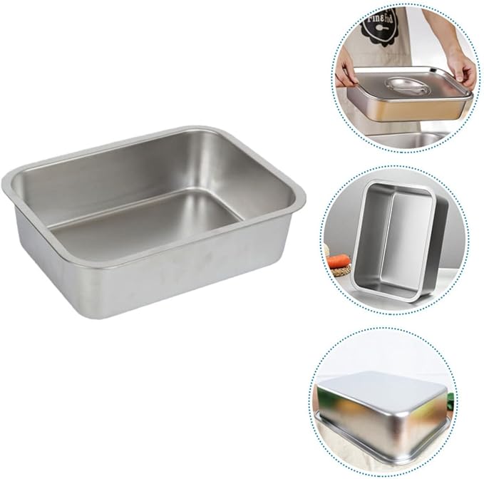 Alipis 1pc Stainless Steel Food Serving Plate Serving Tray for Vegetables Home Dishes Banquets and Restaurants