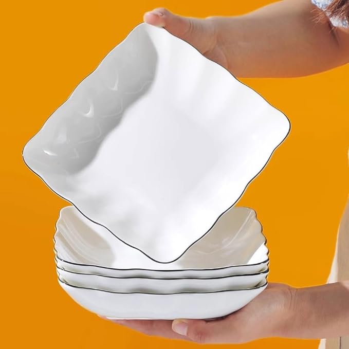 SONGCHAO Party Supplies Plate, dish, household ceramic plate, fruit plate, salad plate, Nordic home dining plate, cute dessert plate Party Plates