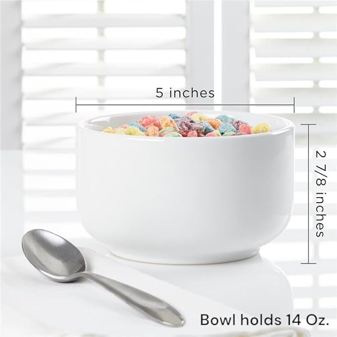 Personalization Universe Custom Ice Cream Shoppe 14 oz. Bowl - Heavyweight Stoneware, Chip-Resistant, Personalized with Any Name - Perfect Couples, Mom, Dad, Boys,Girls - Dishwasher & Microwave Safe
