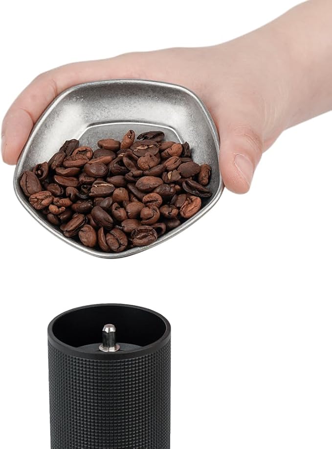watchget Coffee Beans Dosing Cup Coffee Dosing Tray Stainless Steel Tea&Coffee Dosing Vessel Coffee Bean Display Dish Sample Tray Storage Container Single Dose Measuring Tray Pentagon Shape