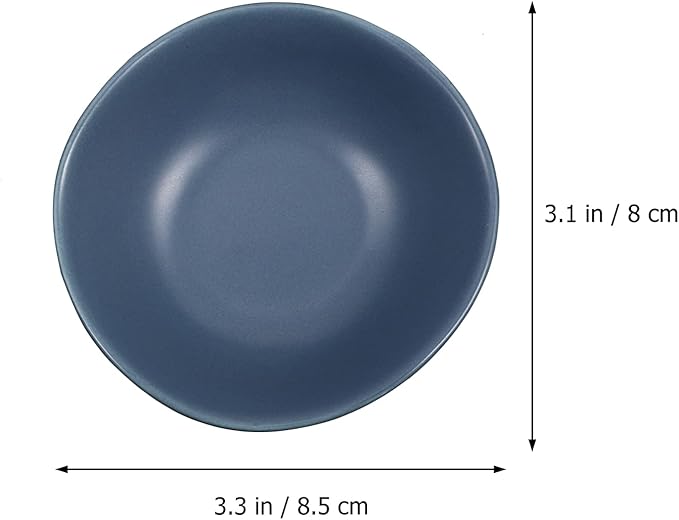 MARURY 4pcs Ceramic Sauce Dishes Dip Bowls Round Seasoning Dishes Sushi Dipping Bowl Saucers Bowl Appetizer Plates Seasoning Dish Saucer Plates Blue (Color : Blue)