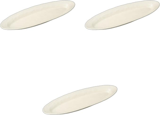 Set of 3 (43 x 17.2 x 4 cm) | Setomonohonpo Oval Plate, Ceramic