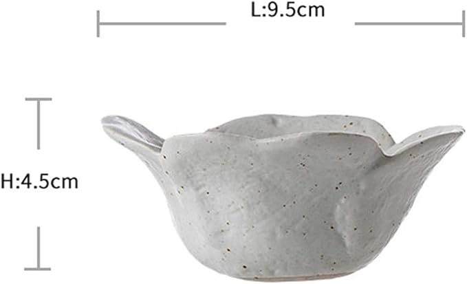 Snack Plate Ceramic Appetizer Plate, Snack Plate, Tableware, Seasoning Plate, Dipping Sauce Plate, Flower-Shaped Sauce Plate Snack Tray (Color : A)
