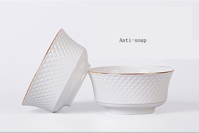 Generic Dinnerware Sets Dish Set,Ceramic Tableware Set,White Porcelain 60-Piece Set,Personalized Kitchen Plate and Bowl Set