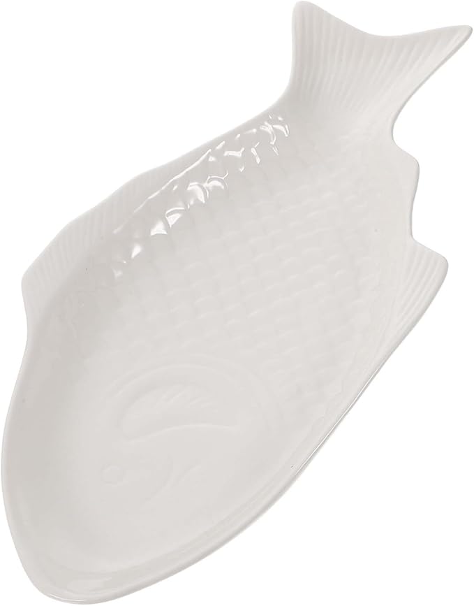 GLEAVI Fish Design Ceramic Plate Snack Storage Appetizer Dish Creative Tableware Restaurant and Home Decor