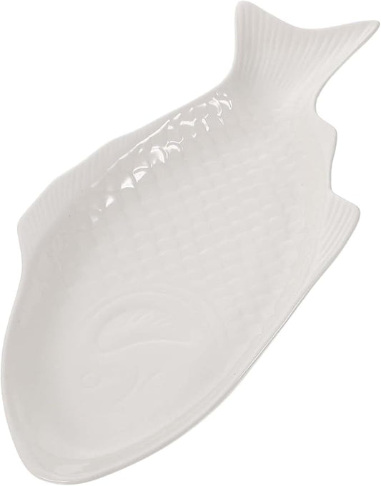 GLEAVI Fish Design Ceramic Plate Snack Storage Appetizer Dish Creative Tableware Restaurant and Home Decor