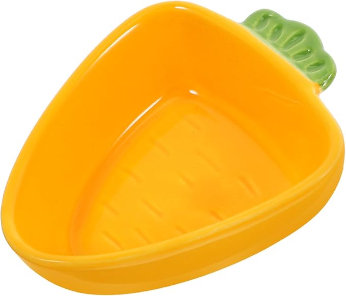 HEALLILY Carrot Shape Ceramic Dipping Bowl Cute Porcelain Sauce Plate for Sushi Kimchi Desserts Small Dish for Appetizers and Condiments Unique Kitchenware for Parties and Family Meals