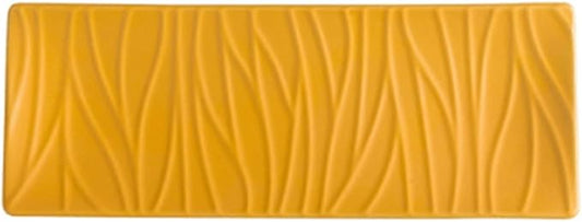 Sauce dish, Ceramic Plate Tree Pattern Rectangular Tray for Sushi Appetizer Snack Fruit Cake Server Display Serving Dishes(Yellow,24 * 7.5cm)