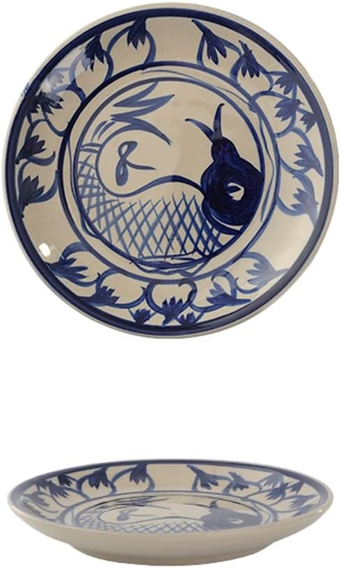 Dipping Sauce Bowls Appetizer Bowls Retro Ceramic Snack Plate Table Cake Snack Plate Household Snack Fruit Biscuit Plate Garbage Plate Spit Bone Slag Plate Ceramic Dip Bowls Dipping Sauce Bowls
