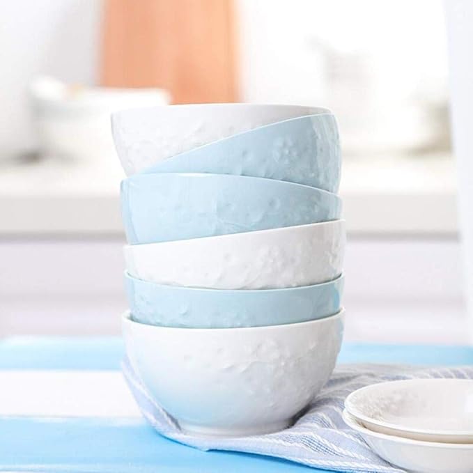 61 Pieces Porcelain Dinner Set Blue and White Ceramics Tableware Combination Sets Service for 10-12 People,