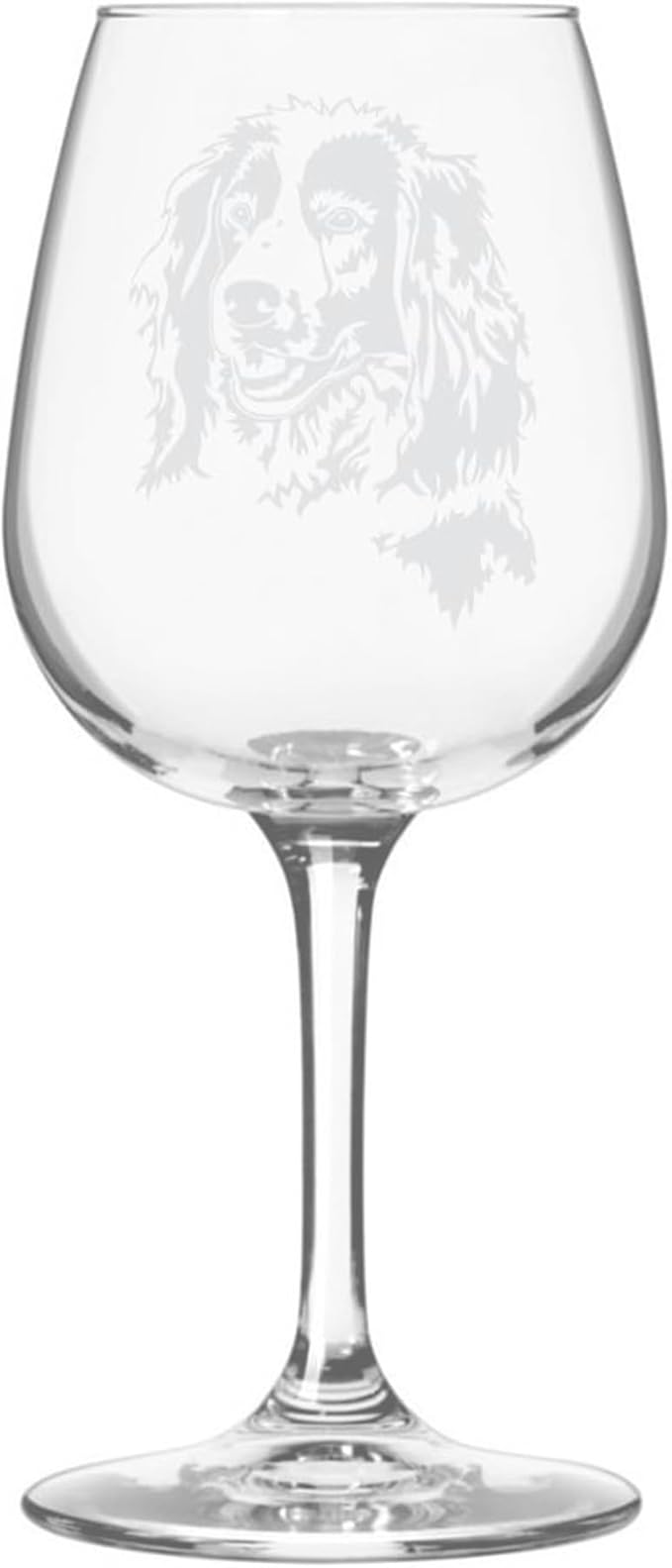 Etched Laser Art Personalized Dog Themed Etched Wine Glass - Custom Dog Breed Wine Glasses, Ideal for Pet Lovers, Unique & Personalized Birthday Gift for Men & Women - Welsh Springer Spaniel, 12.75 oz