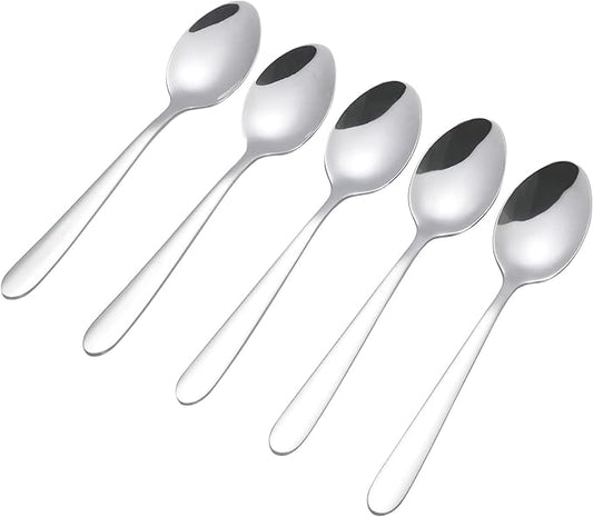 12-Piece Stainless Steel Dessert Spoon, Silverware Spoon Set