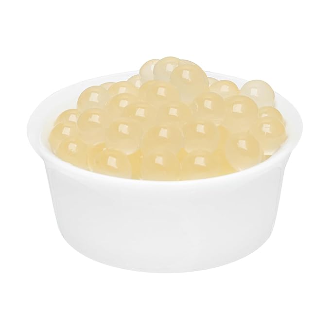 Tea Zone [1 Pound] Lychee Popping Pearls, Bursting Pearls for Teas, Shakes, Smoothies, Dessert Toppings