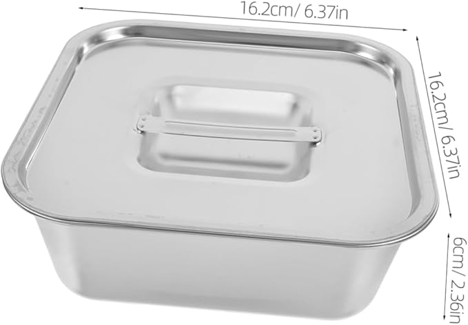 GLEAVI Versatile Round Serving Trays Stainless Steel Square Plate Easy Clean Design for Snacks
