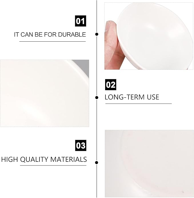 MARURY 4pcs Ceramic Sauce Dishes Dip Bowls Round Seasoning Dishes Sushi Dipping Bowl Saucers Bowl Appetizer Plates Seasoning Dish Saucer Plates Blue (Color : White)