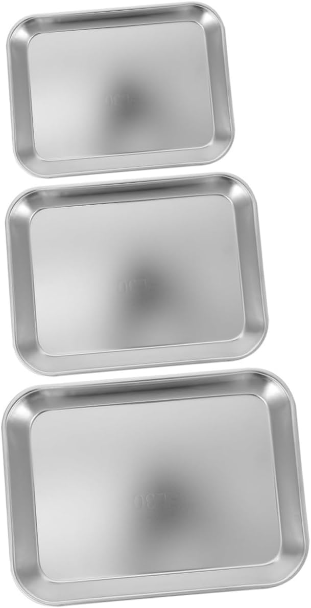 IMIKEYA 3pcs Serving Tray Multi-functional Kitchen Storage Trays for Organizing Desserts Dishes Smooth for Home Restaurant Use