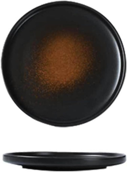 Japanese solid color household simple and exquisite underglaze ceramic plate -10-inch steak plate (dying)