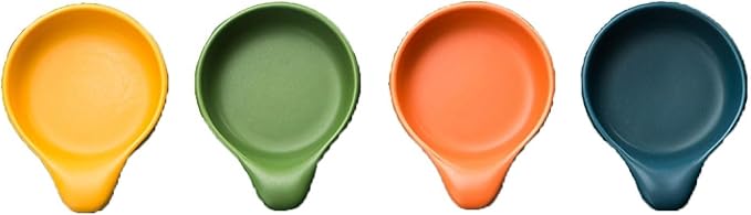 FAREWELL Dipping Bowls Dip Bowl Set Ceramic Condiment Dishes Sushi Bowl Condiment Plate Appetizer Plate Soy Sauce with Handle 5pc Soy Sauce Plate Appetizer Bowls (Color : A)