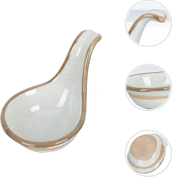 2pcs Ceramic Seasoning Dish Caviar Spoon Flavored Plate Appetizer Plate Ceramic Tableware