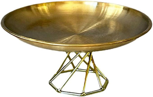 Stainless Steel Platter for Table Centerpieces Elegant Decorative Dessert Plate Practical High-Footed Food Serving Tray Birthday Party Serveware