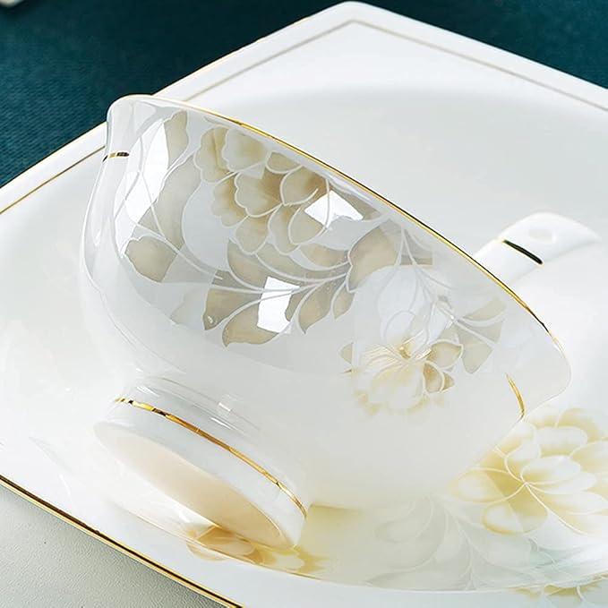 Dinnerware Sets - Luxury Gift Dishes Service Set, 35,56,60PCS Ceramic Dinnerware Set Bone China Tableware Dishes Plates Ceramic Combination Dinner Service Set Porcelaine Service for 10 (35 Pieces)