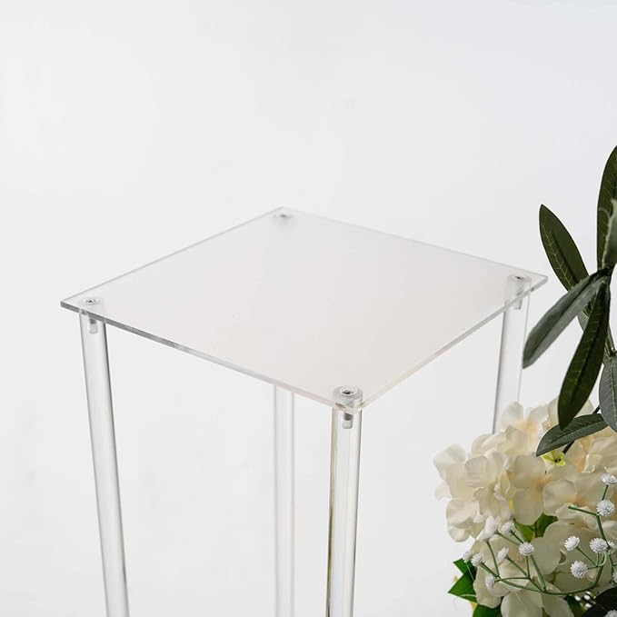 Efavormart 48" Clear Acrylic Flower Stand, Decorative Vase Table Centerpiece