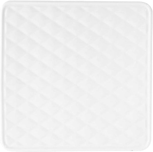 SHINING Ceramic Dessert Appetizer Plates Square And Rectangular Diamond Grain Salad Plates for Fruit Cheese Dessert Lunch (6" 8" 10", Square Plates)