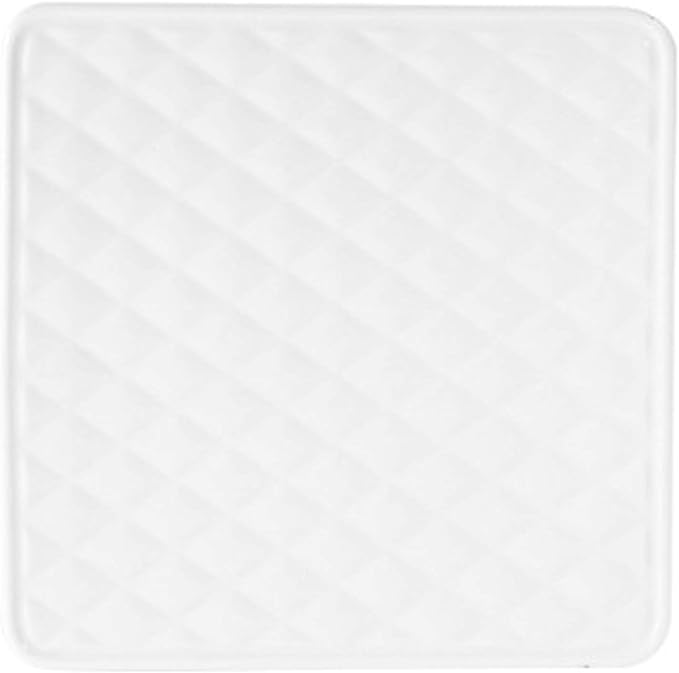 SHINING Ceramic Dessert Appetizer Plates Square And Rectangular Diamond Grain Salad Plates for Fruit Cheese Dessert Lunch (6", Square Plate)