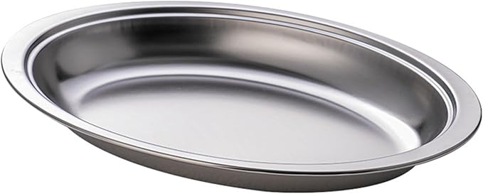 Steaming Fish Tray Stainless Steel Serving Plate Oval Shape Multifunctional for Home or Restaurant Use Silver/Gold