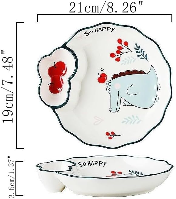 Multi Purpose Appetizer Ceramic Tray Vinegar Bowl Elegant Sushi Cookie Serving Dishes Dipping Sauce Plate for Dumplings French Fries Snacks Homes Restaurants Design Sense Souvenirs