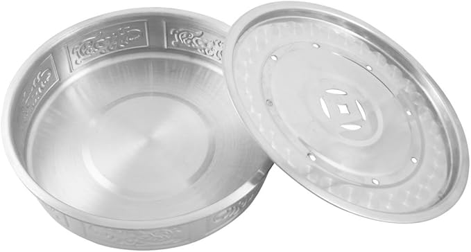 Metal Round Shape Two Layers Fruit Nuts Holder Tray Silver Tone (id: 283 bc0 1eb 353 56b