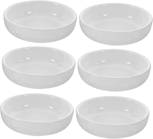 Alipis 6pcs Ceramic Condiment Plates Small Sauce Dishes for Dipping Sauce Appetizers and Sushi Compact Stackable Design for Home and Outdoor Use