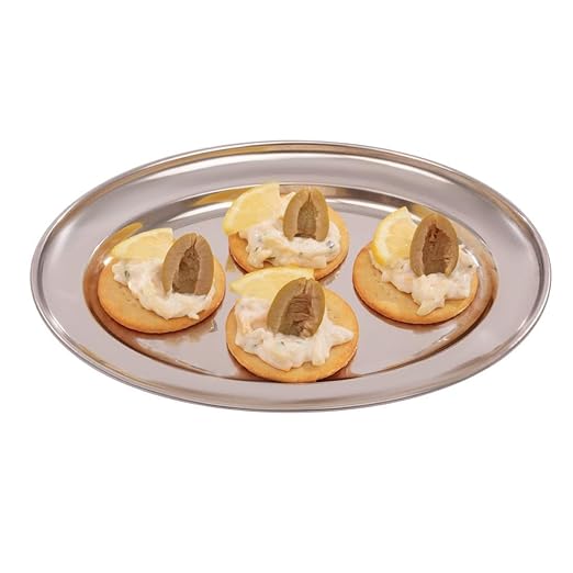 Olympia Stainless Steel Oval Serving Food Tray 220mm K361