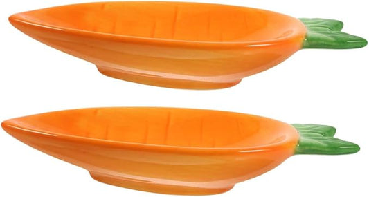 Luxshiny 2Pcs Cartoon Design Ceramic Dipping Dishes Adorable Sauce Serving Plates for Condiments for Home Accessories and Appetizers for Ginger Garlic Soy Sauce