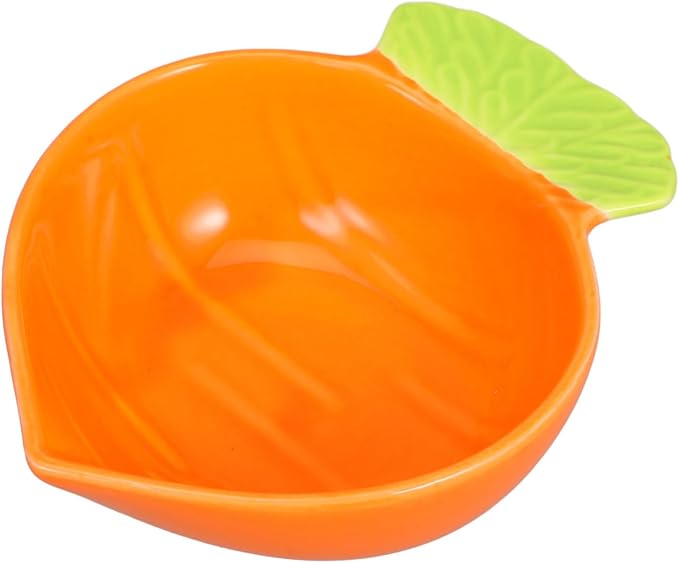 Carrot Shaped Ceramic Sauce Dish for Dipping Sauce Unique Appetizer Plate for Sushi and Condiments Versatile Dish for Parties and Home Use