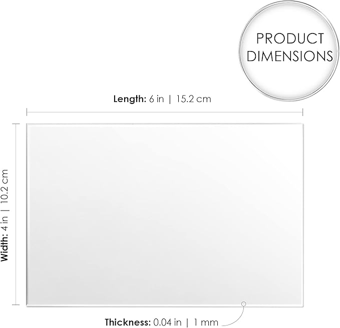 Acrylic Clear Party Plates, 48 Pack Contemporary Mini Plates, Small Appetizer Plates, Dessert Glass Plates for Upscale Wedding Serving Platters & Holiday Dining Prep | 4 x 6 in. 1 MM thick