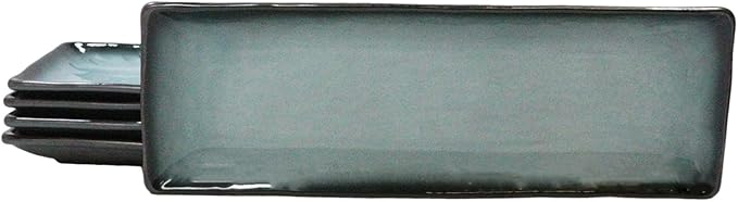 Ebros Gift Blue Sky Stars Artistic Seikai Porcelain Collection Dinnerware Serveware Kitchenware Set Asian Japanese Dining Restaurant Supply (Pack Of 5 Rectangular Serving Platter 14"L)