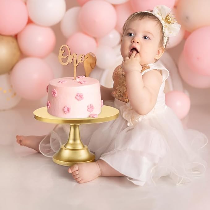 3 Pcs Cake Stand with 20Pcs Cakeboard Round, Cake Stand Set Disc Diameter 8" 10" 12", Perfect Dessert Table Display Set, Cupcake&Cake Stands for Party, Wedding, Birthday (Gold)