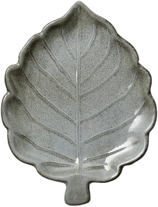 FAREWELL Dipping Bowls Snack Plate Appetizer Ceramic Plate Unique Condiment Plate Snack Plate Leaf-Shaped Small Plate Fruit Dessert Plate 5pc Appetizer Bowls (Color : A)