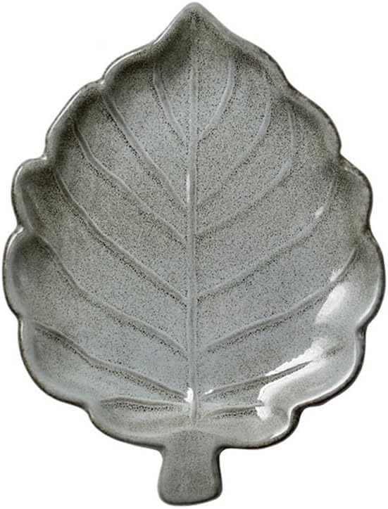 Snack Bowls Snack Plate Appetizer Ceramic Plate Unique Condiment Plate Snack Plate Leaf-Shaped Small Plate Fruit Dessert Plate 5pc Snack & Dip Bowls,A