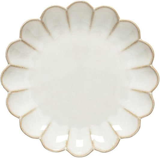 Costa Nova Ceramic Stoneware 7" Appetizer Plate - Marrakesh Collection, Sable Blanc| Microwave & Dishwasher Safe Dinnerware | Food Safe Glazing | Restaurant Quality Dinnerware