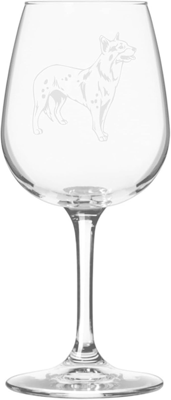 Australian Cattle (ACD) Dog Themed Etched 12.75oz Wine Glass
